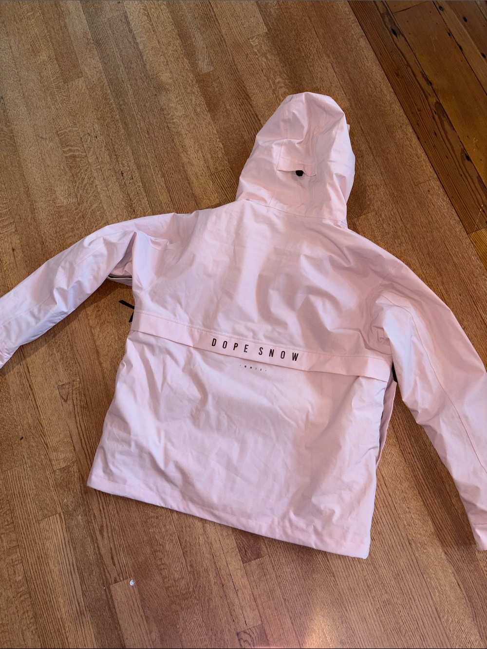 DOPESNOW Light Pink SnowBoard Pullover Anorak with Black Trim - Picture 3 of 3